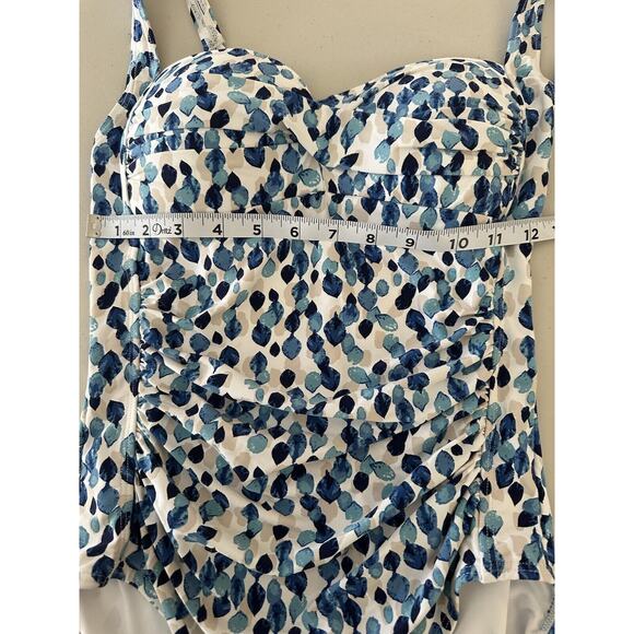 Niptuck Swim Swimsuit Women's White Multicolor Dots Multi-Fit Cup Size 6 - Picture 4 of 7